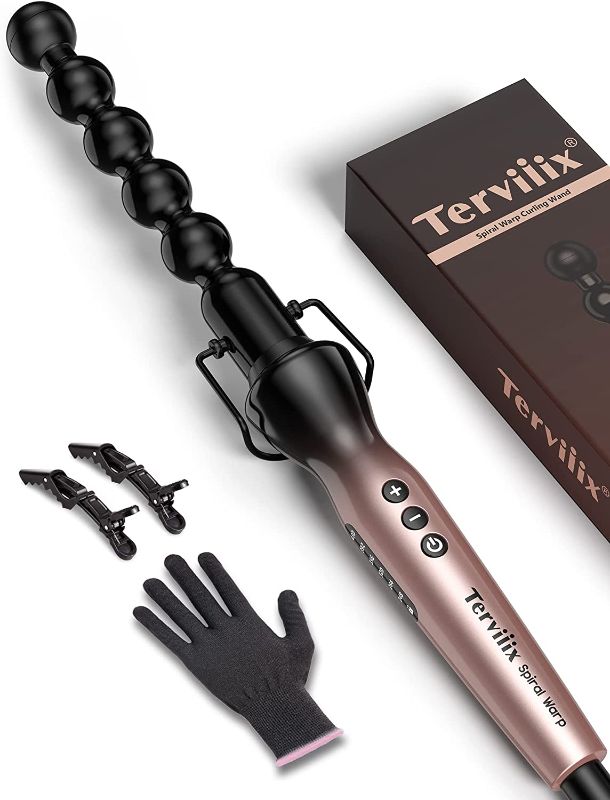 Photo 1 of 
Terviiix Bubble Curling Wand, Spiral Curling Iron for Tight & Loose Curls, Curling Wand for Long Hair, Ceramic Long Barrel Wand Curler for Fine Hair,...
