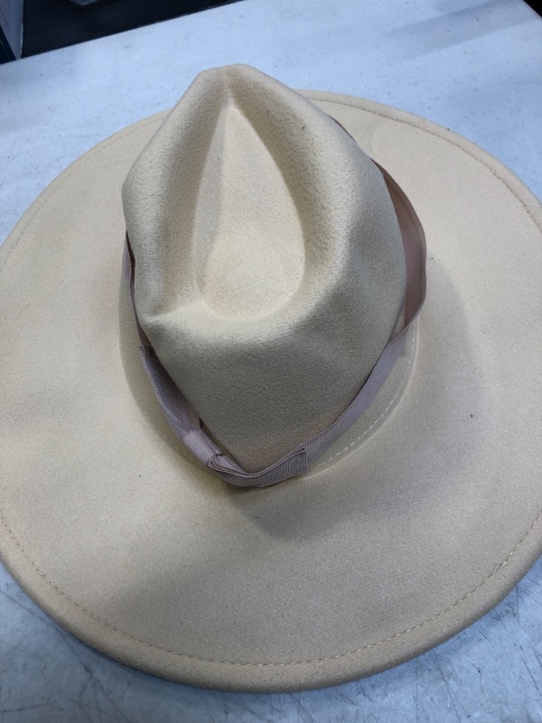 Photo 1 of BIEGE BRIM HAT---TAP OF HAT BENT 