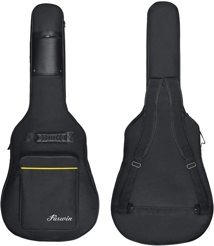 Photo 1 of 
Faswin 41 Inches Guitar Bag Dual Adjustable Shoulder Strap Acoustic Guitar Gig Bag, Guitar Case Waterproof Oxford Cloth 0.3 Inch Thicken Sponge Pad, Black