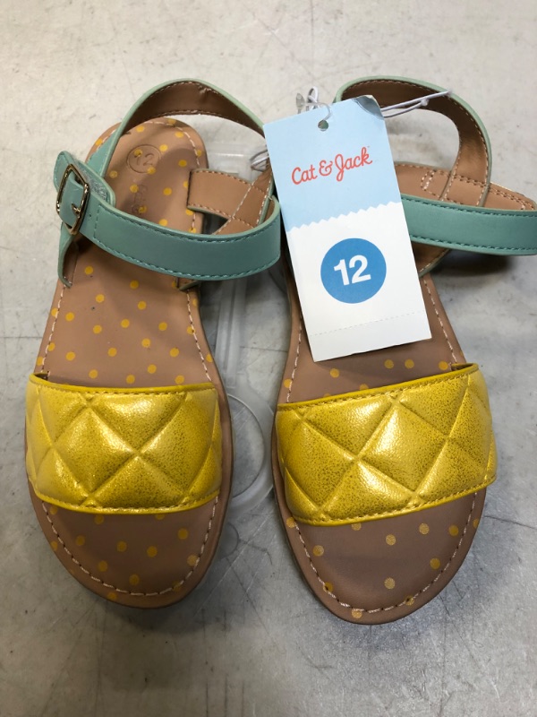 Photo 1 of Cat & Jack Yellow Delilah Adjustable Sandal Toddler Girls' Size12