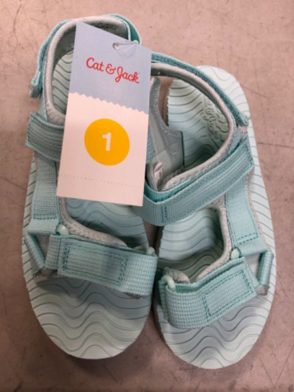 Photo 2 of Kids' Emery Ankle Strap Sandals - Cat & Jack Mint Green 1