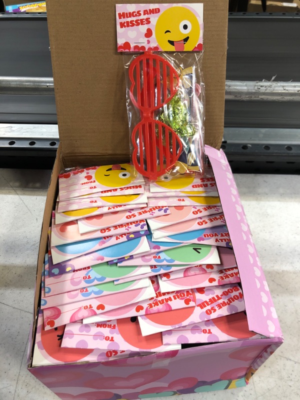 Photo 2 of 28 Pack Kids Valentines Day Gift Novelty Toy Set Includes Foam Planes,Shutter Shades,Bubble Wands,Sticky Hands,Spring Toys,for Classroom Exchange Prizes,Valentine Party Favors,Valentine‘s Gifts