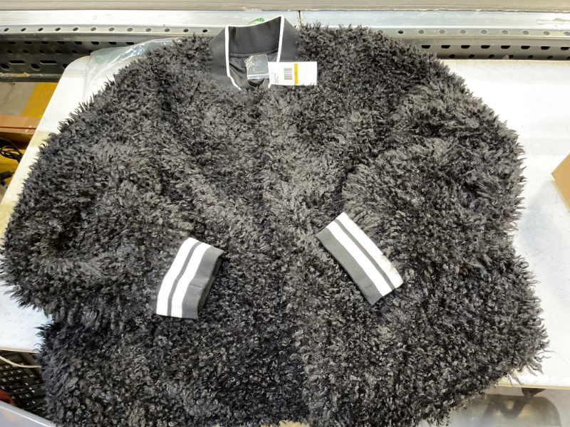 Photo 1 of BLACK FAUX FUR JACKET, SIZE 3X