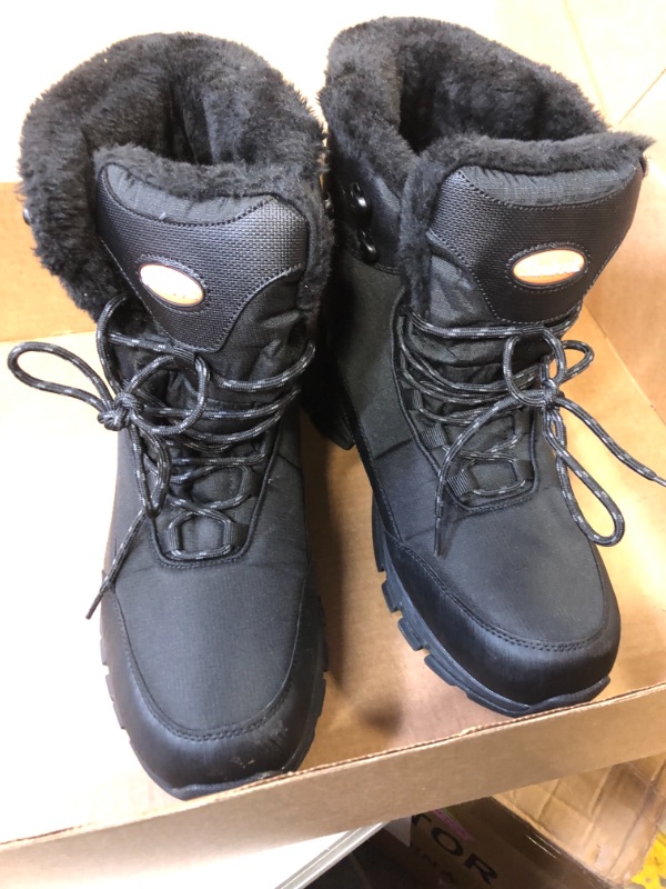 Photo 3 of ALEADER Men's Insulated Waterproof Winter Snow Boots 13 Black/Buckle
USED