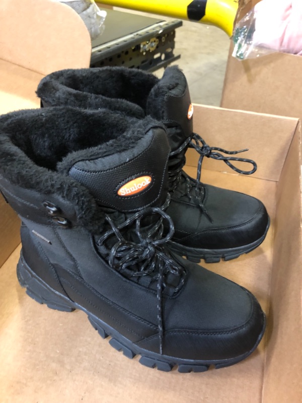 Photo 4 of ALEADER Men's Insulated Waterproof Winter Snow Boots 13 Black/Buckle
USED