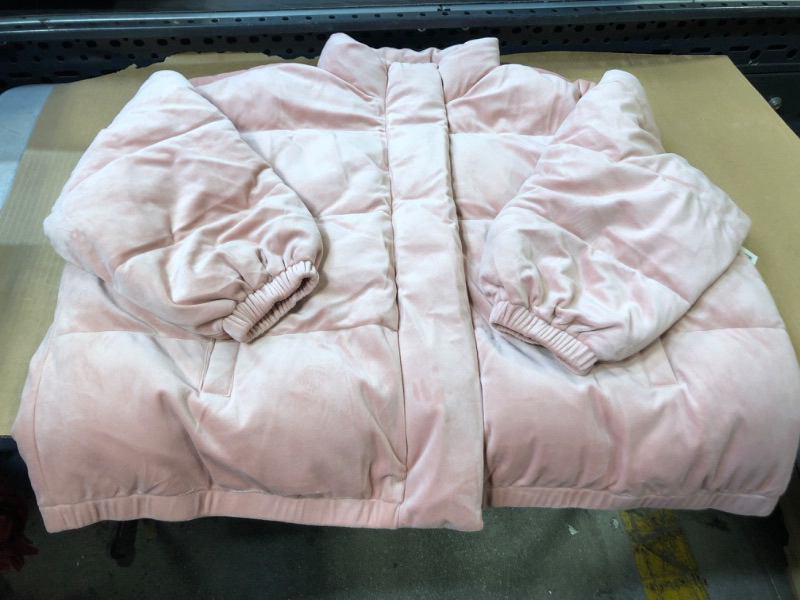 Photo 2 of 4x----Daily Ritual Women's Relaxed-Fit Mock-Neck Short Puffer Jacket  4X Velvet Dusty Pink