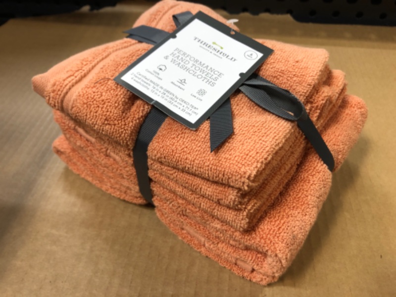 Photo 1 of 6pc Performance  Towel Set - Threshold---(2 Hand Towels - 4 Washcloth)
