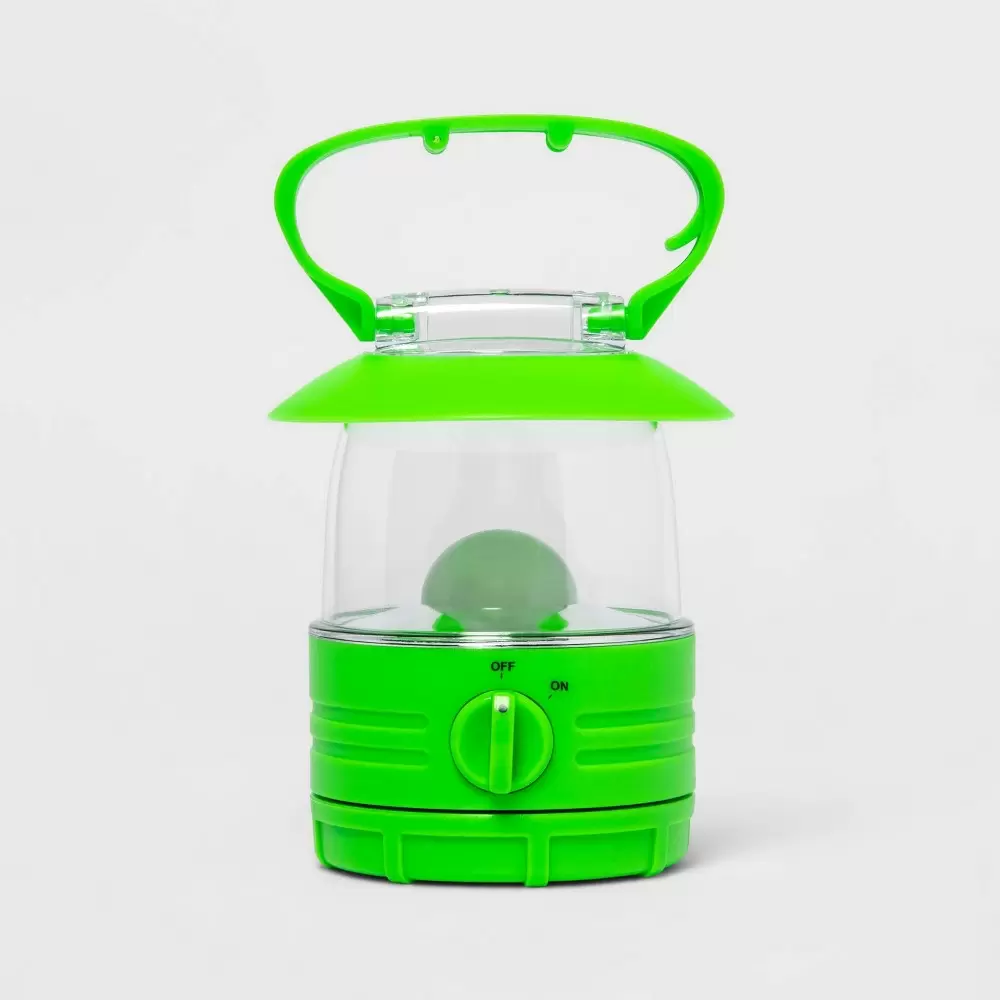 Photo 1 of 5in tall Sun Squad Kids Lantern Portable Water-Resistant LED Camping Light - Green---batteries operated ----batteries not included  