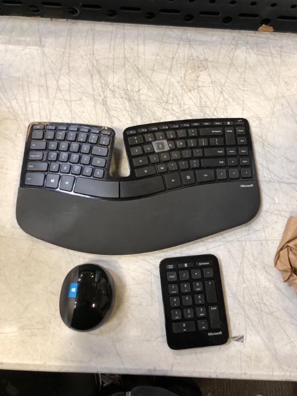 Photo 2 of Microsoft Sculpt Ergonomic Wireless Desktop Keyboard and Mouse - Black. Wireless , Comfortable, Ergonomic Keyboard and Mouse Combo with Split Design and Palm Rest.
