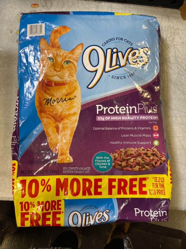 Photo 3 of 9Lives Protein Plus Dry Cat Food Bonus Bag, 13.2-Pound
EXP 02/2023