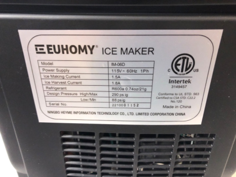 Photo 4 of EUHOMY portable ice maker IM-06D