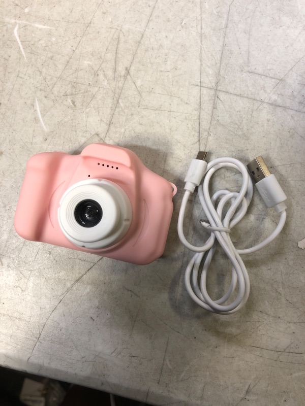 Photo 1 of Kids Camera, Birthday for Girls and Boys, Kids Toys for 3 4 5 6 7 8 Year Old Children, HD1080P Digital Video Selfie Cameras for Toddler with 32GB SD Card Pink Tanhoo  -- NEEDS TO CHARGE --