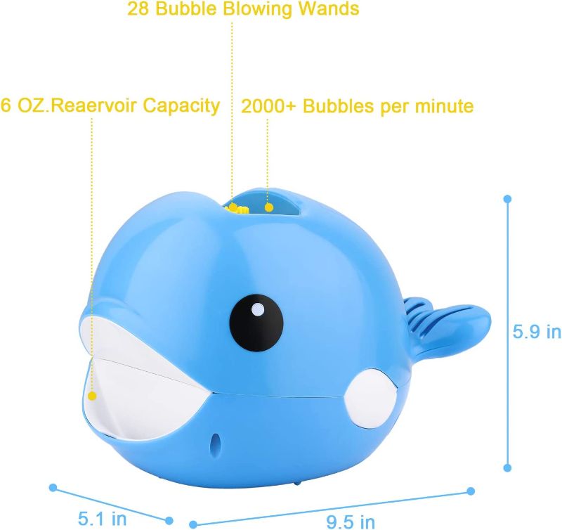 Photo 1 of  Bubble Machine, Automatic Bubble Blower 2000+ Bubble Per Minute, Bubble Machine for Kids Toddlers Bubble Toys for Birthday Parties Wedding Indoor/Outdoor