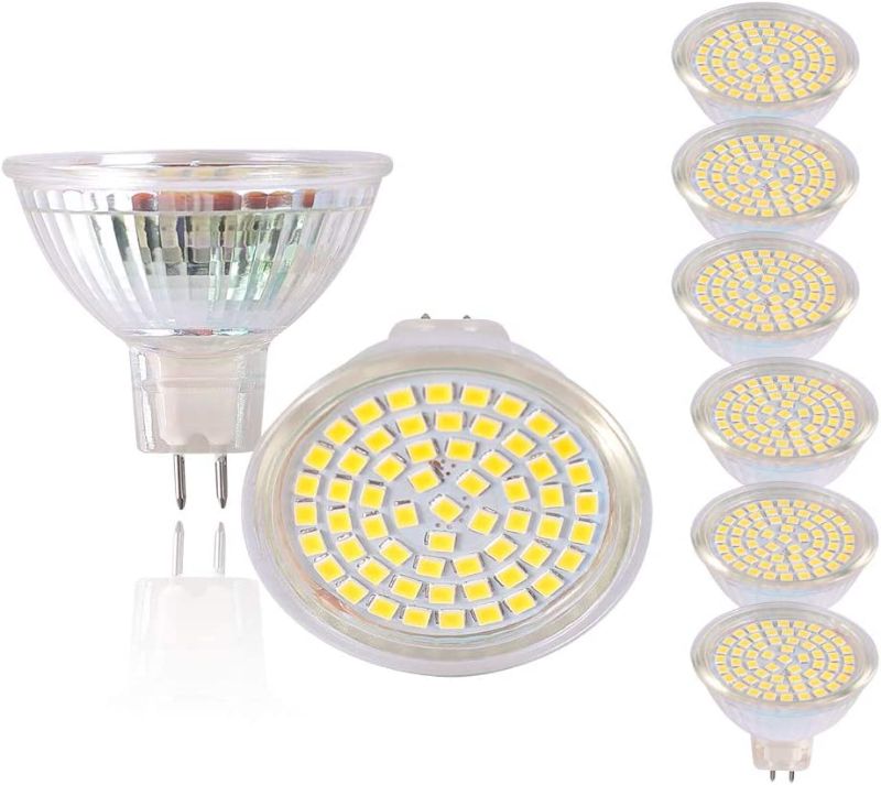 Photo 1 of ukzboss MR16 120V 5W led spot Light Bulb GU5.3 Base 110V 130V led Light lamp Bulb 2800-3000K Warm White Soft White Equivalent to 50W Halogen Bulb for Landscape Flood Track Lighting (Warm White 6PCS)
