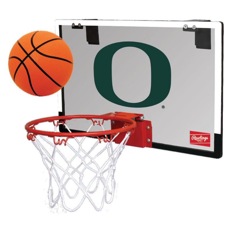 Photo 1 of Oregon Ducks Rawlings Polycarbonate Over-the-Door Mini Hoop Set NEW
