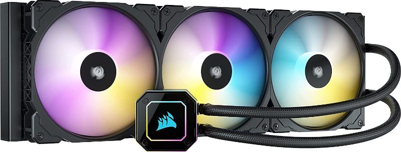 Photo 1 of CORSAIR iCUE H170i ELITE CAPELLIX Liquid CPU Cooler - 33 Dynamic RGB LEDs - 140mm Fans - 420mm Radiator - COMMANDER CORE Smart Lighting Controller - CORSAIR iCUE Software Compatible - Zero RPM Fan
