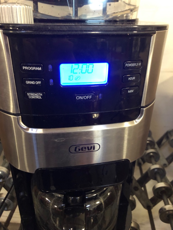 Photo 4 of 10-Cup Drip Coffee Maker, Grind and Brew Automatic Coffee Machine with Built-In Burr Coffee Grinder, Programmable Timer Mode and Keep Warm Plate, 1.5L Large Capacity Water Tank,900W, Black (Aluminum, 10 Cup) Black2