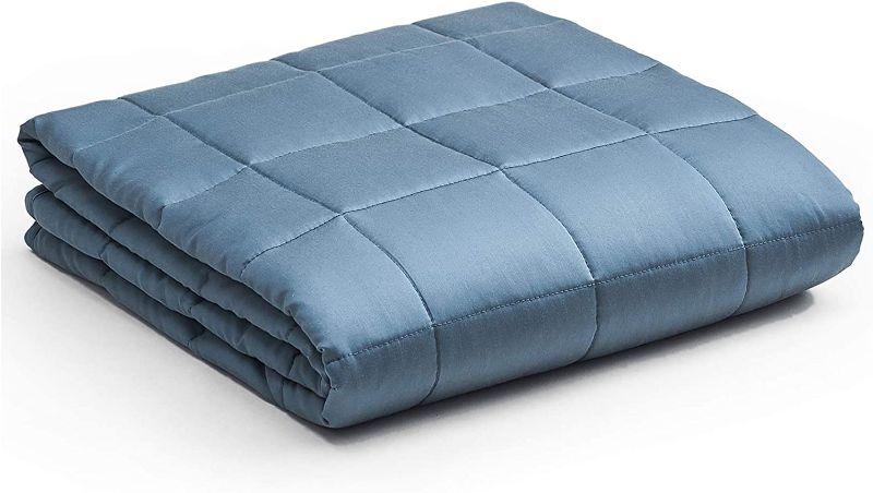 Photo 1 of 
YnM Cooling Weighted Blanket with 100% Bamboo Viscose | 20 lbs for 150-200 lbs Individual, 60"x 80" | Luxury Cooler Version Weighted Blanket, Blue Grey.-----SIZE UKNOWN 