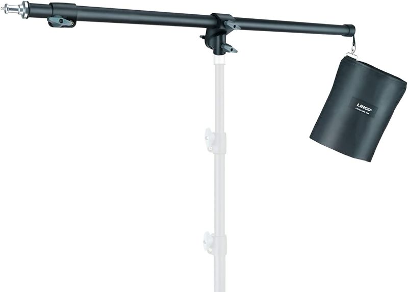 Photo 1 of LINCO Lincostore 2.5ft to 5ft Adjustable Overhead Light Boom Arm with Universal Tripod Clamp & Counter-Weight Bag 4255KBT
