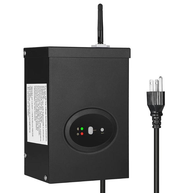 Photo 1 of DEWENWILS 200W Smart Wi-Fi Low Voltage Transformer, Schedule and Timer, Compatible with Alexa and Google Home, 120V AC to 12V AC, Weatherproof for Landscaping Light, Spotlight, Pathway Light
