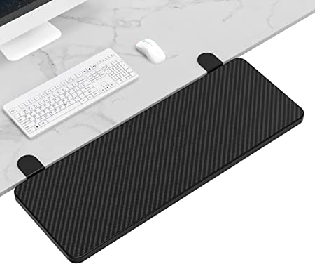 Photo 1 of OUGIC Ergonomics Desk Extender Tray, 25.2"x9.5" Punch-Free Clamp on, Foldable Keyboard Drawer Tray, Table Mount Arm Wrist Rest Shelf, Computer Elbow Arm Support
