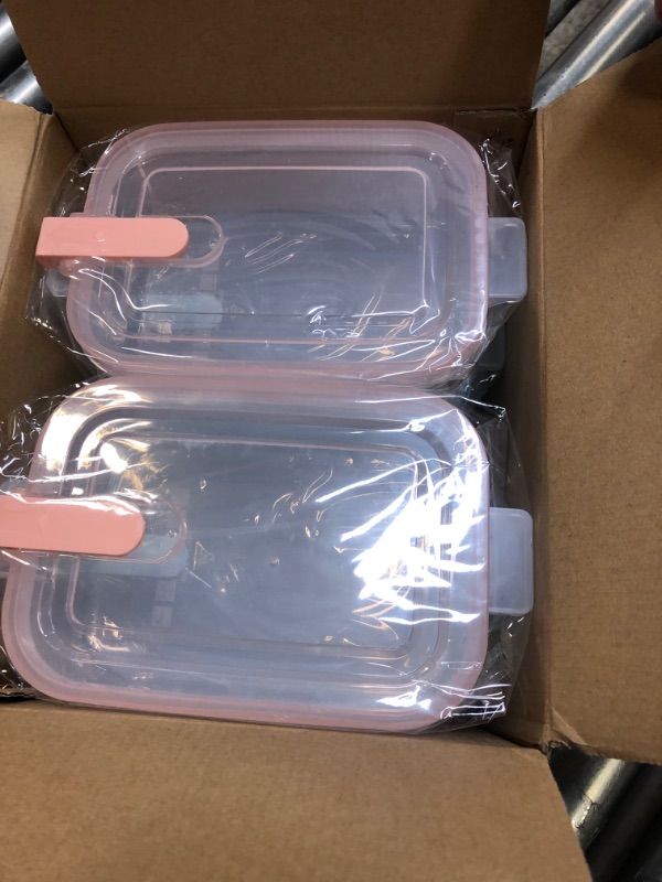 Photo 3 of 6-pack 36oz reusable plastic food storage containers for meal prep left overs lunch container cups bowls -leak proof-easys open -adult kids - freezer dishwasher safe (Rectangle) Rectangle,36oz-6pcs