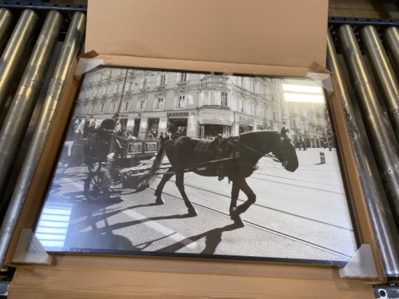 Photo 1 of 20X26'' PICTURE FRAME WITH HORSE AND BUGGY PICTURE