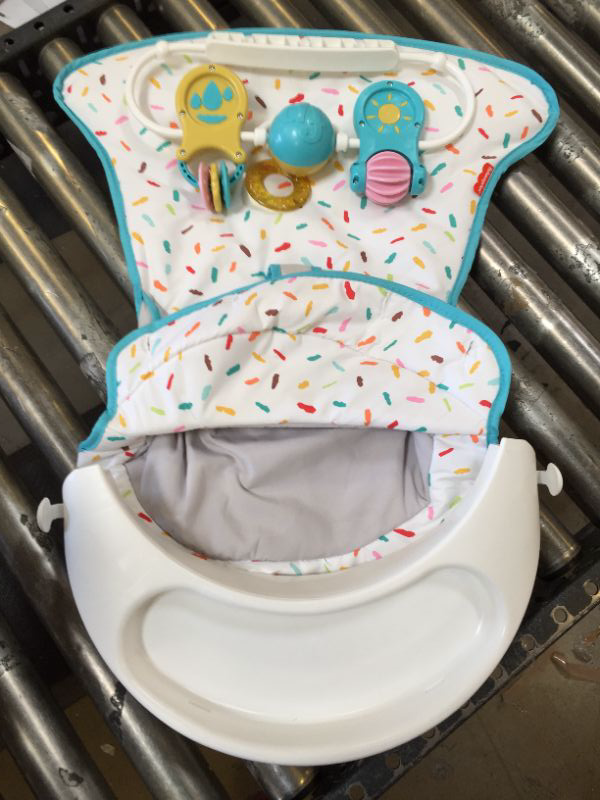 Photo 2 of Fisher-Price Deluxe Sit-Me-Up Floor Seat – Rainbow Sprinkles, Portable Infant Chair 