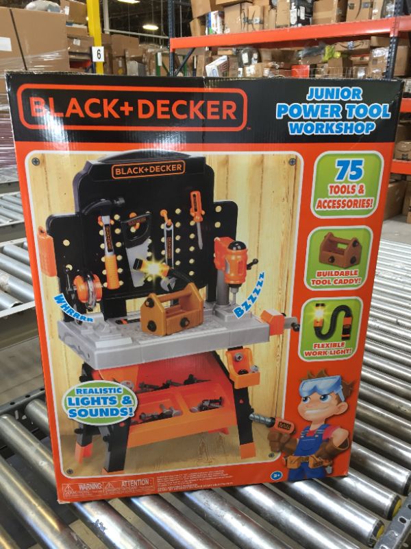 Photo 6 of Black+Decker Kids Workbench - Power Tools Workshop - Build Your Own Toy Tool Box – 75 Realistic Toy Tools and Accessories [Amazon Exclusive]