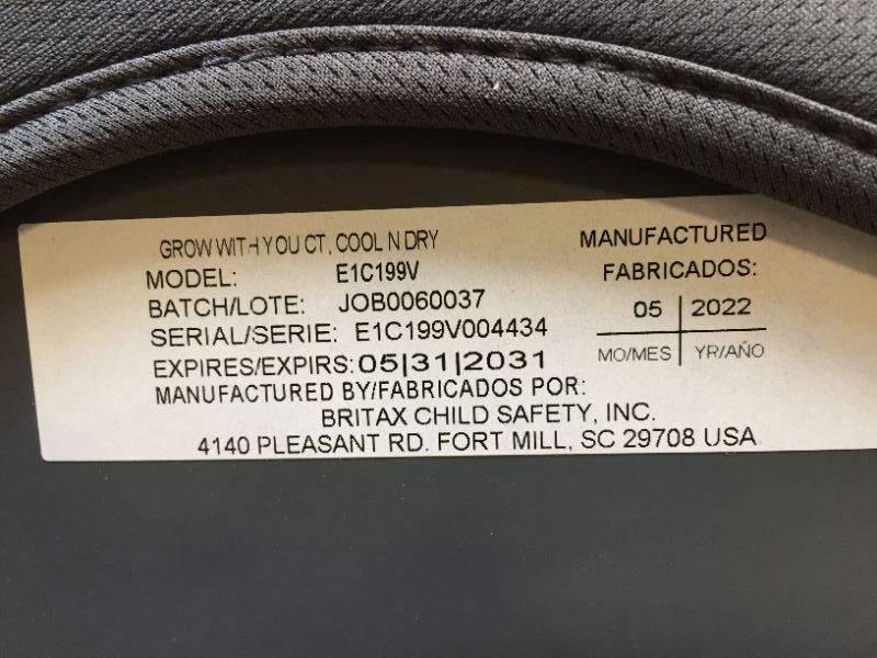 Photo 4 of Britax Grow with You ClickTight Harness-2-Booster Car Seat, Cool N Dry - Cool Flow Moisture Wicking Fabric ClickTight Cool n Dry