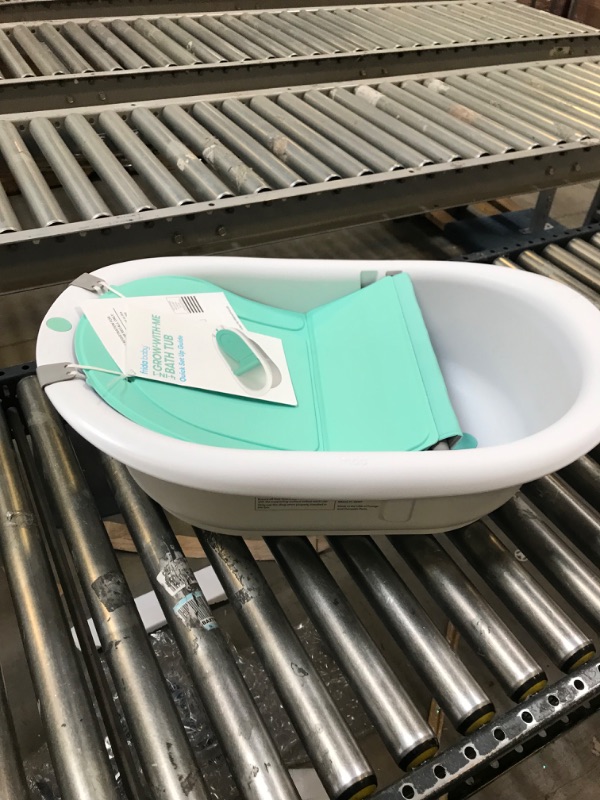 Photo 2 of 4-in-1 Grow-with-Me Bath Tub by Frida Baby Transforms Infant Bathtub to Toddler Bath Seat with Backrest for Assisted Sitting in Tub