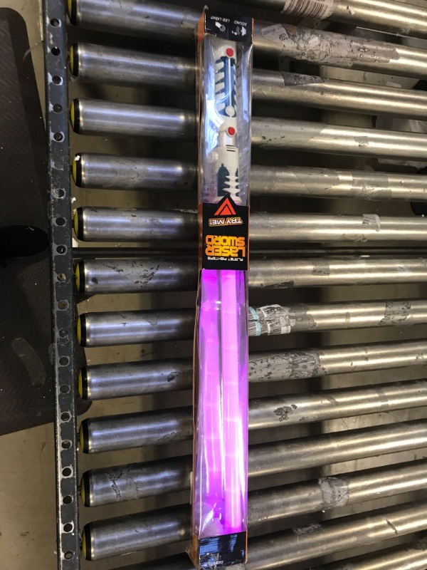 Photo 2 of 2-in-1 LED Light Up Sword FX Pink Toy Saber with Motion Sensitive Sound Effects (29 Inches)