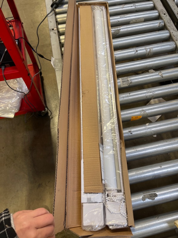 Photo 2 of LUCKUP Horizontal Window Shade Blind Zebra Dual Roller Blinds Day and Night Blinds Curtains Easy to Install 33.5" x 59" (2 Pack), White 33.5" x 59"(2 PACK) White