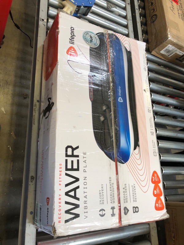 Photo 2 of LifePro Waver Vibration Plate Exercise Machine - Whole Body Workout Vibration Fitness Platform w/ Loop Bands - Home Training Equipment for Weight Loss & Toning Blue