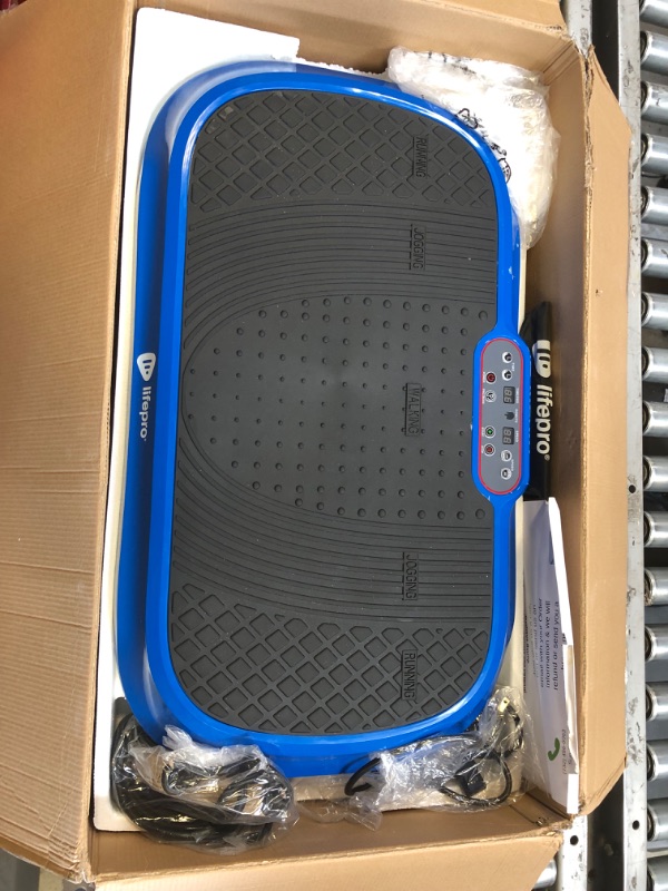 Photo 1 of LifePro Waver Vibration Plate Exercise Machine - Whole Body Workout Vibration Fitness Platform w/ Loop Bands - Home Training Equipment for Weight Loss & Toning Blue