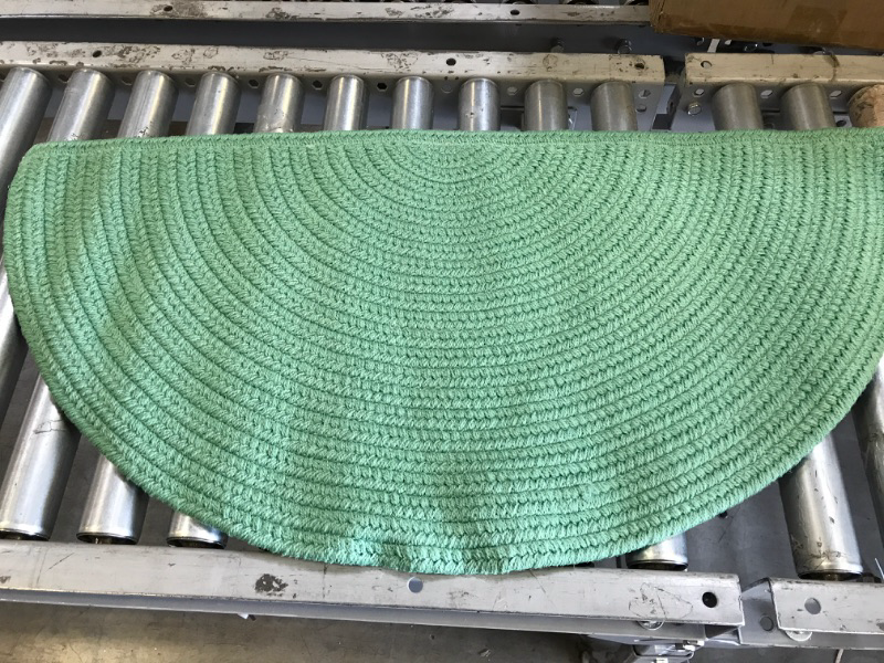 Photo 1 of  Solid Color Area Rug Lime Green -Half Round
