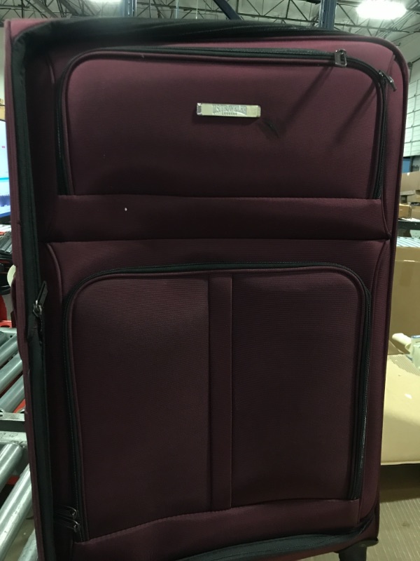 Photo 2 of U.S. Traveler Anzio Softside Expandable Spinner Luggage, Burgundy, Checked-Large 30-Inch Checked-Large 30-Inch Burgundy