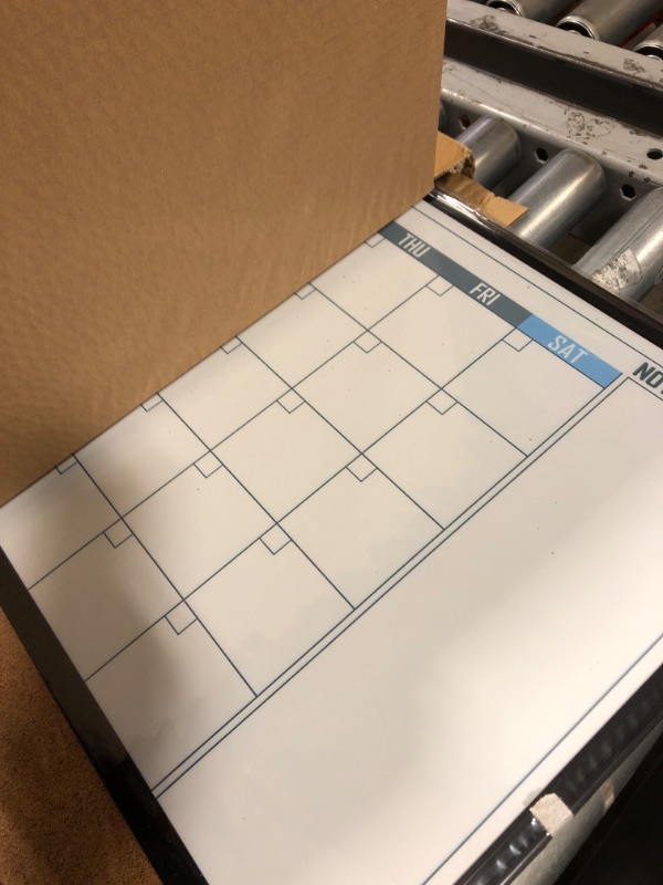 Photo 3 of XBoard Dry Erase Calendar Whiteboard 24 X 18 - Combo White Board Calendar Monthly, Magnetic White Board + Corkboard with Black Aluminum Frame, 10 Colorful Push Pins & Marker Tray Included 24" x 18" Black