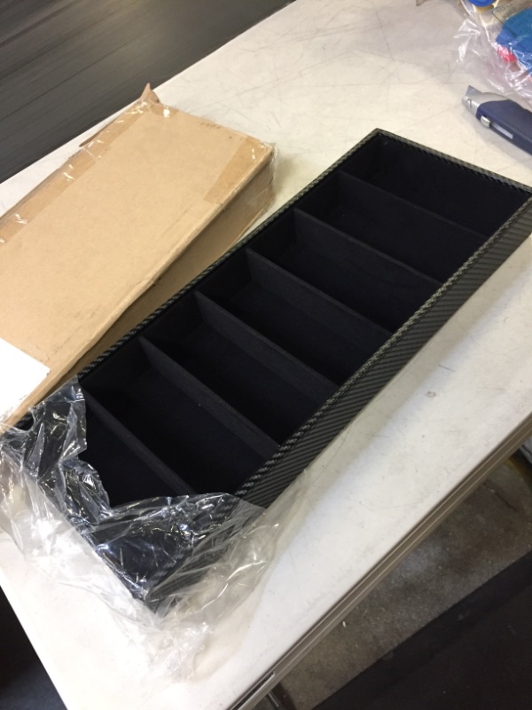 Photo 1 of 7 COMPARTMENT STORAGE TRAY FOR GLASSES BLACK