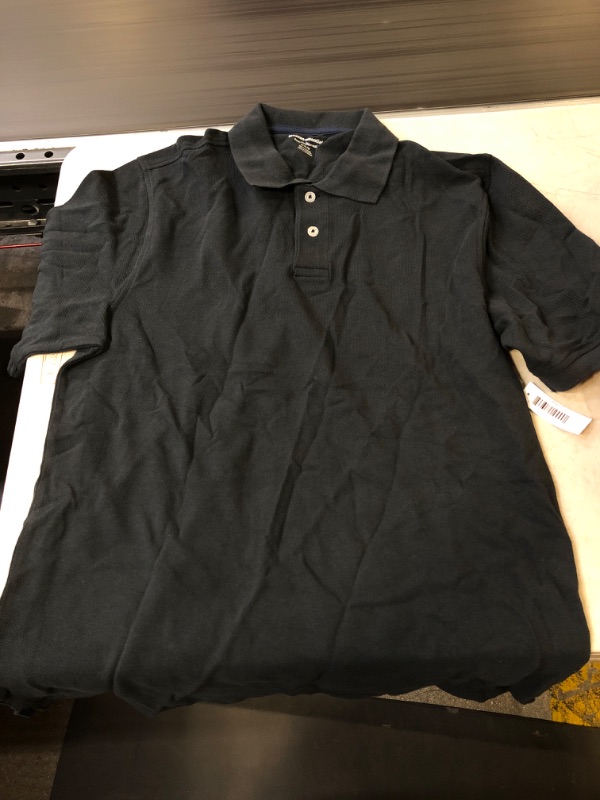 Photo 2 of Amazon Essentials Men's Regular-Fit Cotton Pique Polo Shirt Small Black