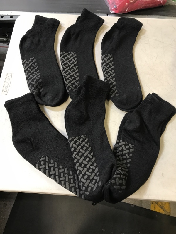 Photo 1 of 6 PCK NON SLIP SOCK SIZE 10-12