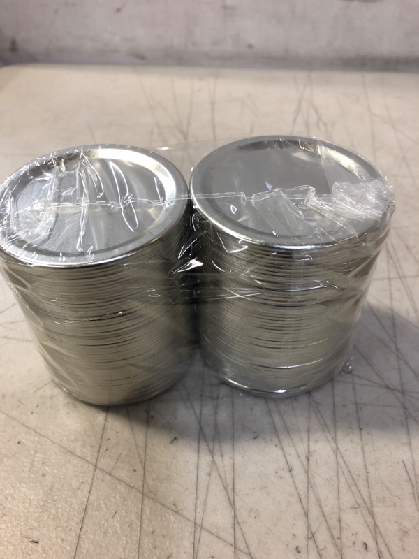 Photo 2 of 100pcs Canning Lids, Split-Type Regular Mouth Lids for Round Bottle, Canning Jar Caps, Mason Jars Lids, Food Storage