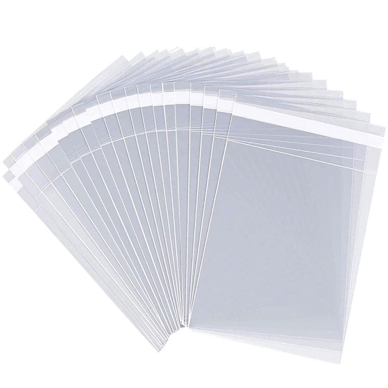 Photo 1 of 2 PACK -- LEOSINDA 200pcs 3 X 5 Clear Resealable Cellophane Bags Treat Bags Cookie Bags Cello Candy Bags Self Sealing Adhesive Gift Wrap Plastic Small Business Packaging 1.3mil