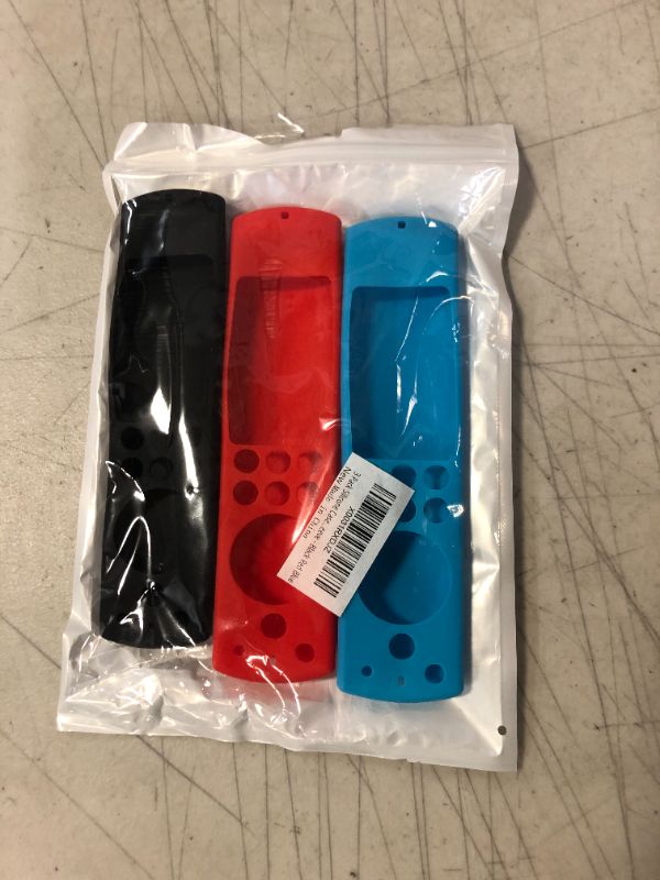 Photo 2 of 3 Pack Silicone Case for Fire TV 4-Series/Fire TV Omni Series/Toshiba Fire TV/Insignia Fire TV Edition Remote Control for 2021 Stick Voice Remote Protective Cover Skin Sleeve - Black Red Blue