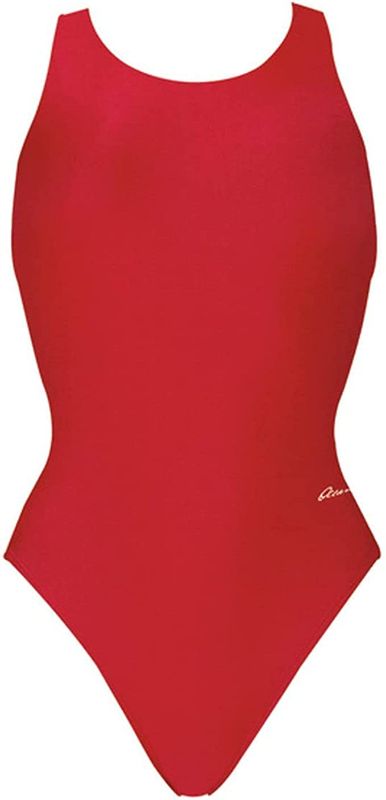 Photo 1 of Dolfin Winner Solid Performance Back Swimsuit Womens Red Size 22