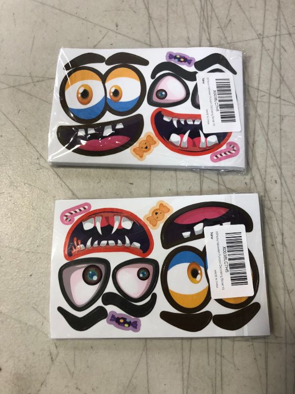 Photo 1 of 2 PACK -- 80 Packs Halloween Pumpkin Decorating Kit, Make Pumpkin Face Stickers in 20 Designs, Halloween Stickers for Kids Halloween Party Favors Trick or Treat Party Supplies