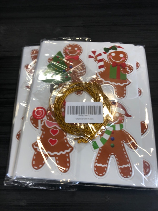 Photo 2 of 24 Pcs Gingerbread Christmas Ornaments Gingerbread Christmas Decor - Gingerbread House Decorations Kit Jbr  2 packs