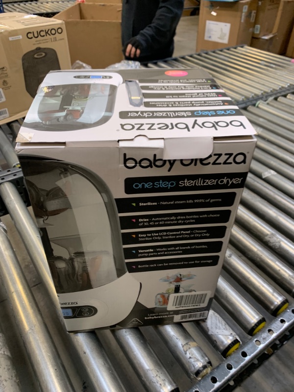 Photo 2 of Baby Brezza Bottle & Breast Pump Sterilizer Dryer – Electric Steam Sterilizer Machine for Plastic & Glass Bottles, Pump Parts, Pacifiers, Breast Pump Parts – Universal Fit Sterilizer-Dryer --- Box Packaging Damaged, Item is New
