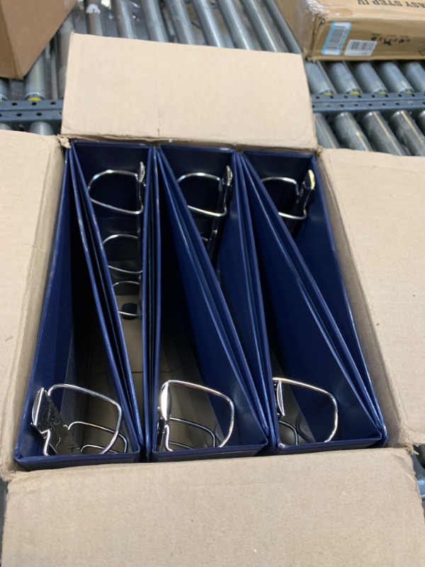 Photo 3 of Avery Heavy Duty 2" 3-Ring View Binder, Navy Blue (79802) 6 Pack Bundle --- Box Packaging Damaged, Item is New
