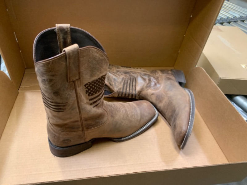 Photo 6 of Ariat Circuit Patriot Western Boot, Mens Size 12D --- Box Packaging Damaged, Moderate Use, Dirty From Previous Use
